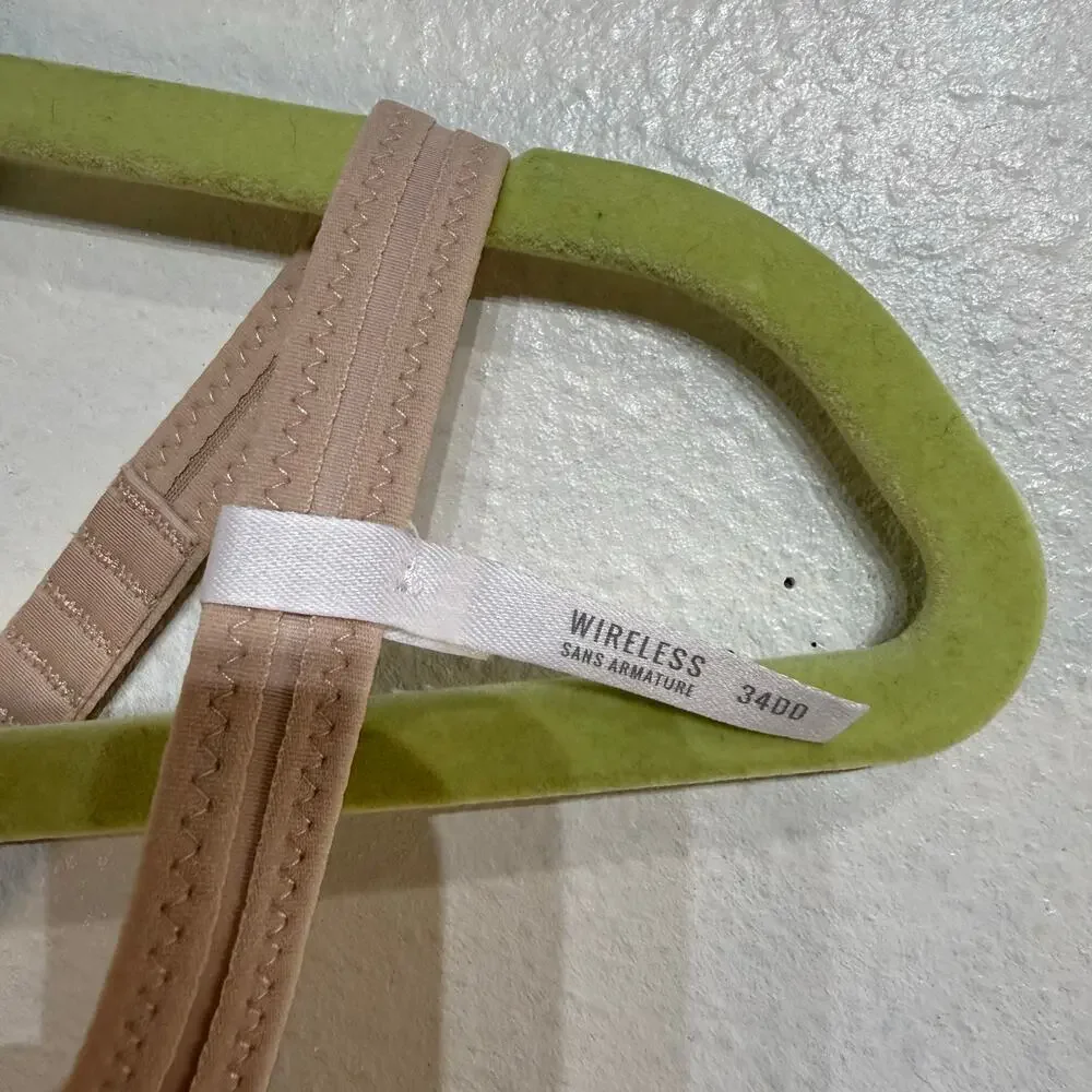 Aerie Beige Wireless Convertible Strap Bra Racerback T Shirt Bra Sz 34DD NWT